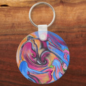 ピンクムーンラブリーズのキーリング キーホルダー (正面)