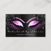 ピンクメイクアップアイドラッシュブラックドリッププロフェッショナル 名刺 (正面)