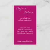 ピンクメイクアップアーティストパレットブラシ名刺 名刺 (裏面)