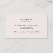 ピンクメイクアップアーティスト金ゴールドシークインリップスティック美しい 名刺 (裏面)