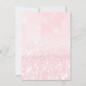ピンクメイクアップホワイトグリッター16ブライダルシャワー 招待状 (裏面)