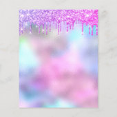 ピンクメイクアップ美しいサロンバラ自筆価格表 チラシ (裏面)