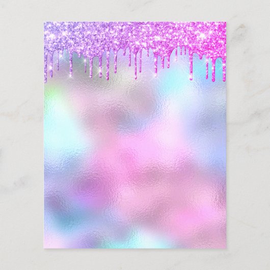 ピンクメイクアップ美しいサロンバラ自筆価格表 チラシ (裏面)