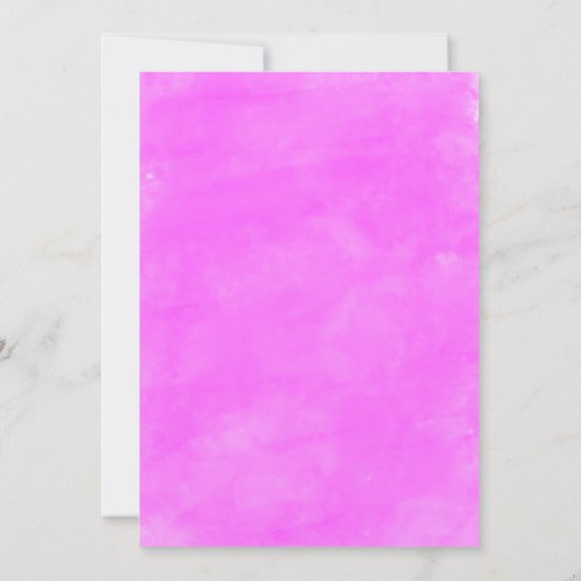 ピンクメイクアップ美しい誕生日パーティー 招待状 (裏面)