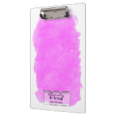 ピンクメイクスポッチエレガントシックなグラムパーソナライズされた クリップボード (左)