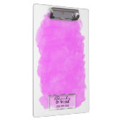 ピンクメイクスポッチエレガントシックなグラムパーソナライズされた クリップボード (右)