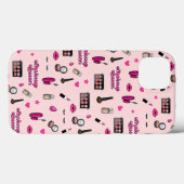 ピンクメイク柄フォンケース Case-Mate iPhoneケース (裏面 (横))