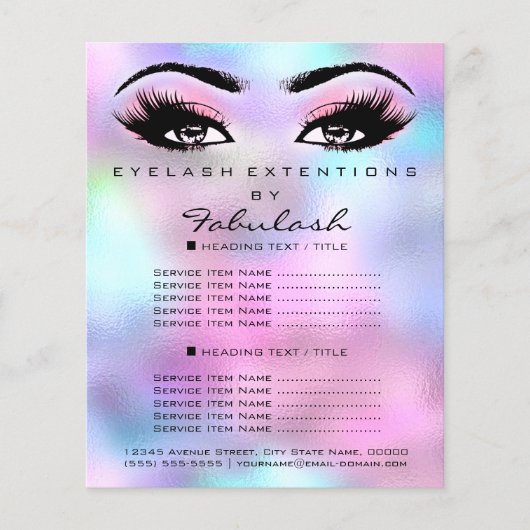 ピンクメイク美しいサロンバラ自筆証書グラデーション チラシ (正面)