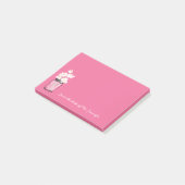 ピンクメイソンジャール白デイジーフローラ個人用設定ノート ポストイット (アングル)