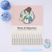 ピンクメイド清掃サービス はがしやすいフライヤー チラシ (シングル)