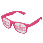 ピンクメイド・オブ・オーナー（花嫁付き添い人）スワッグパーティーグラス レトロサングラス (アングル)