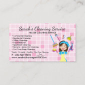 ピンクメイド 清掃婦 ハウス クリーニング サービス 名刺 (正面)