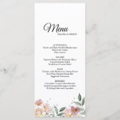 ピンクメイブヴィンテージフローラディナーとドリンクメニュー メニュー (正面)