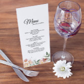 ピンクメイブヴィンテージフローラディナーとドリンクメニュー メニュー