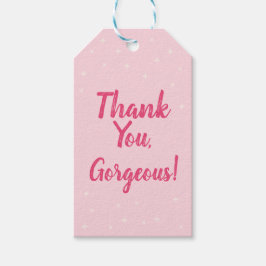 ピンクメガーリーークアップグラマー誕生日 ギフトタグ