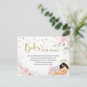 ピンクメキシコエンジェルベビー天国がベビーのために本を送った インビテーションポストカード (スタンド正面)