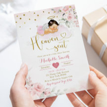 ピンクメキシコエンジェルベビー天国が赤ちゃんシャワーを送信