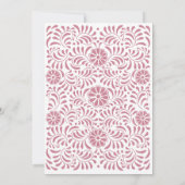 ピンクメキシコタラベラ結婚式招待状 案内状 (裏面)