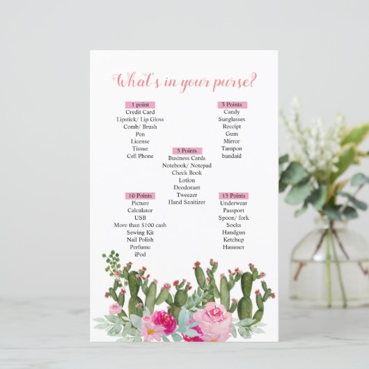 ピンクメキシコ産サボテンあなたの財布ゲームの中に何があるか (スタンド正面)