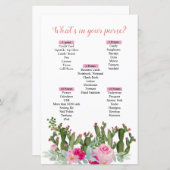 ピンクメキシコ産サボテンあなたの財布ゲームの中に何があるか (正面/裏面)