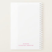 ピンクメス線スケッチ美しいアポイントメント プランナー手帳 (裏面)