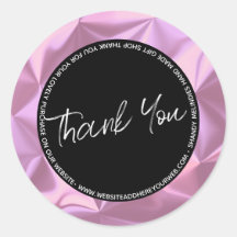 ピンクメタリックスクリプトビジネスサンキュー