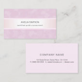 ピンクメタリックフェミニンプロフェッショナル会計士 名刺 (正面/裏面)