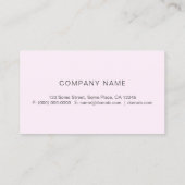 ピンクメタリックフェミニンプロフェッショナル会計士 名刺 (裏面)