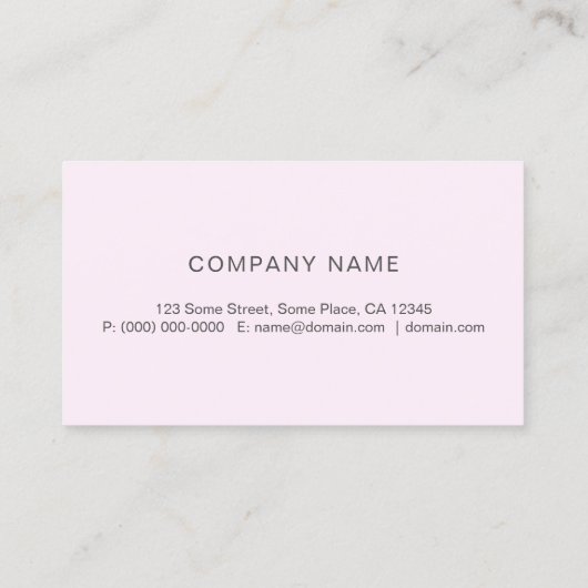 ピンクメタリックフェミニンプロフェッショナル会計士 名刺 (裏面)