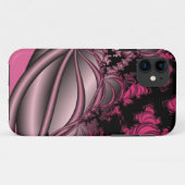 ピンクメタリックフラクタルアートケース Case-Mate iPhoneケース (裏面(横))