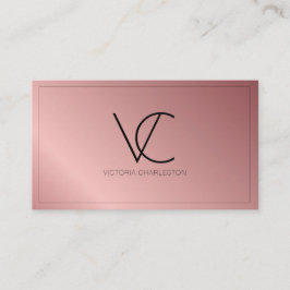 ピンクメタリックモダンホイル 名刺