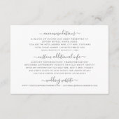 ピンクメタリックワールドマップホテル旅行情報 エンクロージャーカード (裏面)