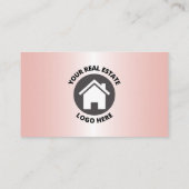 ピンクメタリック実在エステートビジネス 名刺 (裏面)