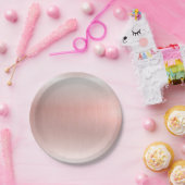 ピンクメタリック ウェディング ベイビー シャワー ペーパープレート (パーティー)