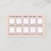 ピンクメタリックQRコード報酬ビジネスカード 名刺 (裏面)