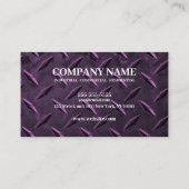 ピンクメタルテクスチャカスタム建築作業者 名刺 (裏面)