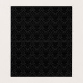 ピンクメタルレースブラックフローラダマスク 名刺 (内部フラット)