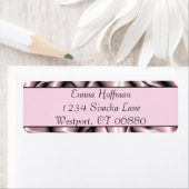 ピンクメタル差出人住所ラベル ラベル (インサイチュ)
