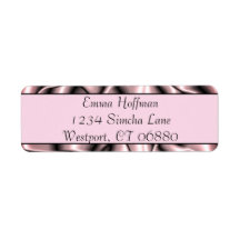 ピンクメタル差出人住所ラベル