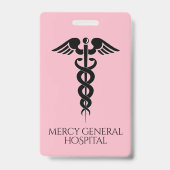 ピンクメディカルナースカドゥセウス病院 バッジ (裏面)