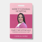 ピンクメディカルナースカドゥセウス病院 バッジ (正面)