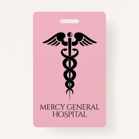 ピンクメディカルナースカドゥセウス病院 バッジ (裏面)