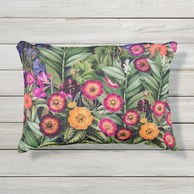 ピンクメドウフローラ アウトドアクッション (正面)