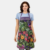 ピンクメドウフローラ エプロン (着用した状態)