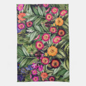 ピンクメドウフローラ キッチンタオル (縦)