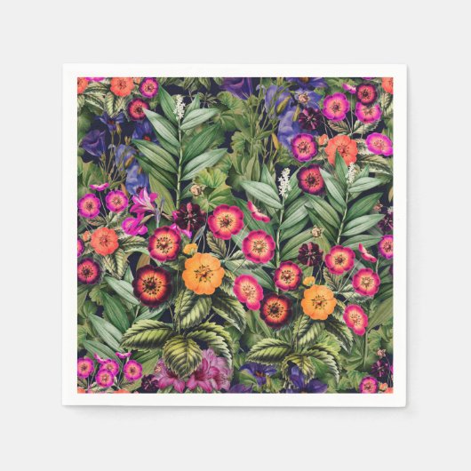 ピンクメドウフローラ スタンダードカクテルナプキン (正面)