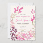 ピンクメドウベビーの名前付け/Simchatこうもり 招待状 (正面)