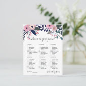 ピンクメドウベビーまたはブライダルシャワー財布ゲーム (スタンド正面)