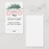 ピンクメリーの小さなクリスマスおむつラッフル 名刺 (正面/裏面)