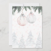 ピンクメリーの小さな赤ちゃんシャワー 招待状 (裏面)